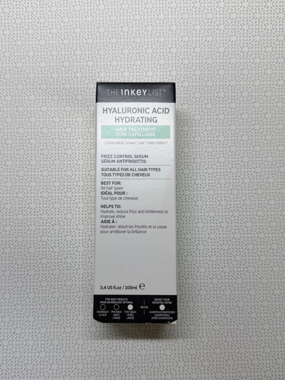 The Inkey List Hyaluronic Acid Hydrating Hair Treatment 3.4 fl.oz./100 ml. BNIB